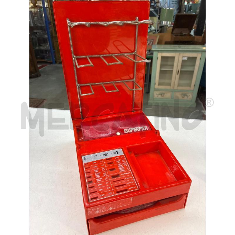 ESPOSITORE SUPERPILA VINTAGE DA BANCO CON ACCESSORI | Mercatino dell'Usato Teramo 1