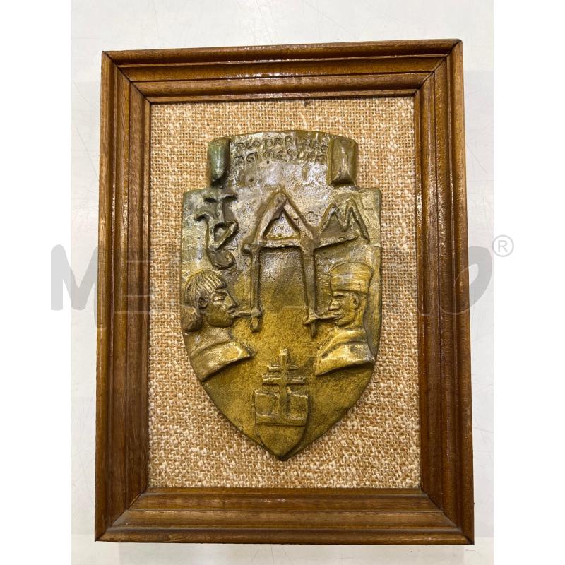 FREGIO CERAMICA SCRITTA LATINA CON CORNICE LEGNO | Mercatino dell'Usato Teramo 1