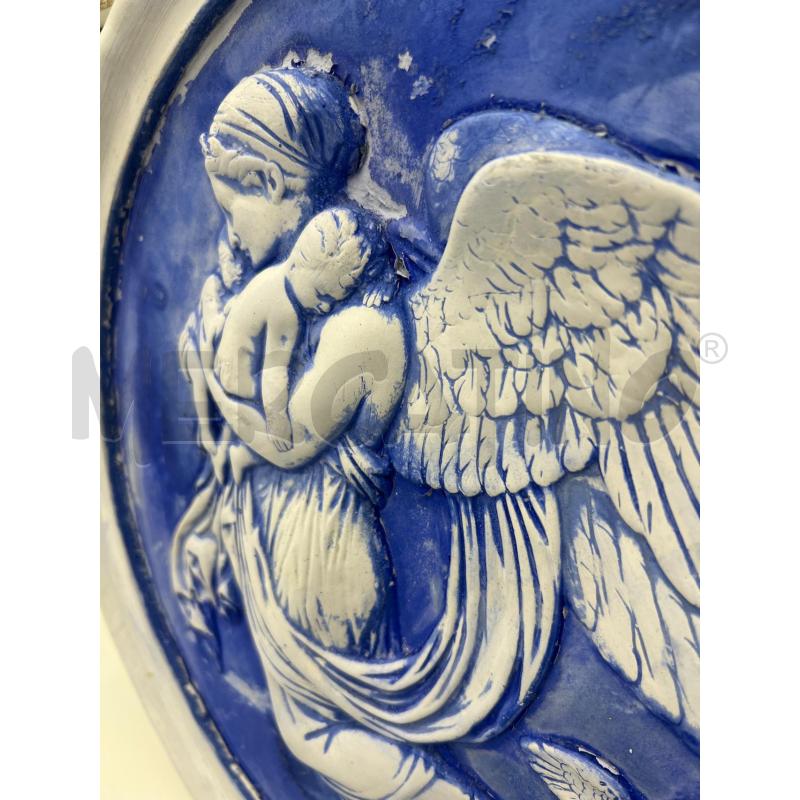FREGIO IN GESSO ANGIOLETTO TONI BLU DIAM 37CM | Mercatino dell'Usato Teramo 2