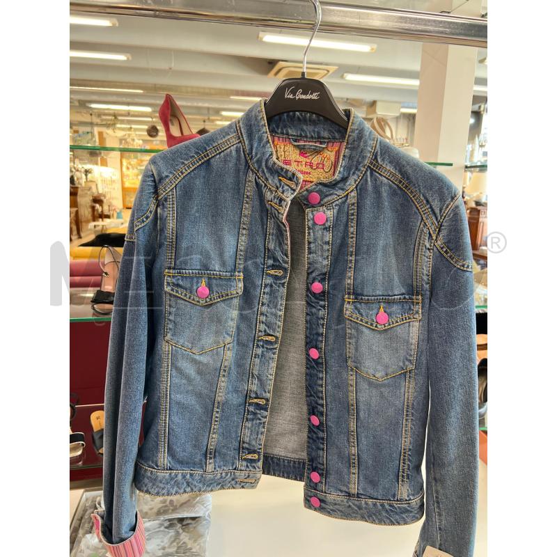 GIACCA DONNA ETRO BLU JEANS BOTTONI ROSA | Mercatino dell'Usato Teramo 1