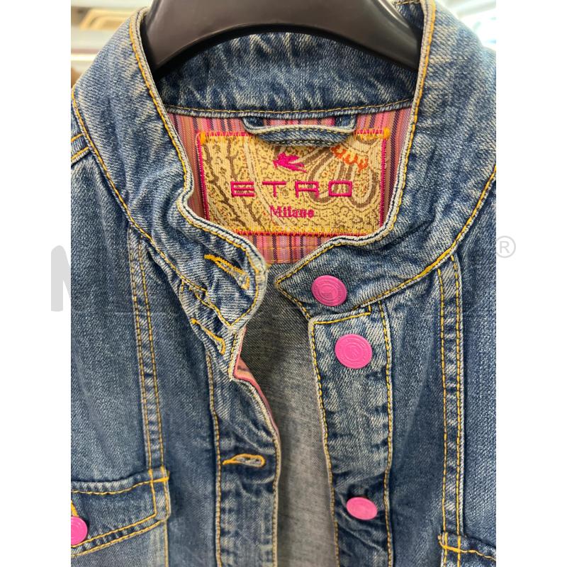 GIACCA DONNA ETRO BLU JEANS BOTTONI ROSA | Mercatino dell'Usato Teramo 3