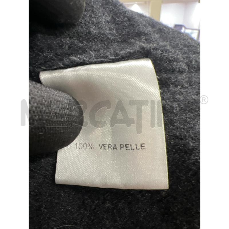 GIACCA DONNA GOLD CASE NERO VERA PELLE INTERNO GRIGIO LANA 1 BOTTONE | Mercatino dell'Usato Teramo 4