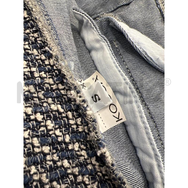 GIACCA DONNA KOCCA DI JEANS MANICA FILO BIANCO BLU | Mercatino dell'Usato Teramo 5