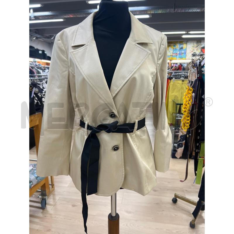 GIACCA DONNA MAX&CO BEIGE CINTA NERA IN VITA | Mercatino dell'Usato Teramo 1