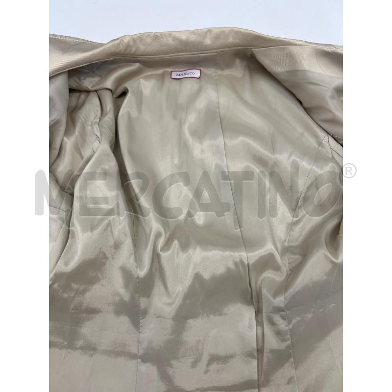 GIACCA DONNA MAX&CO BEIGE CINTA NERA IN VITA | Mercatino dell'Usato Teramo 3
