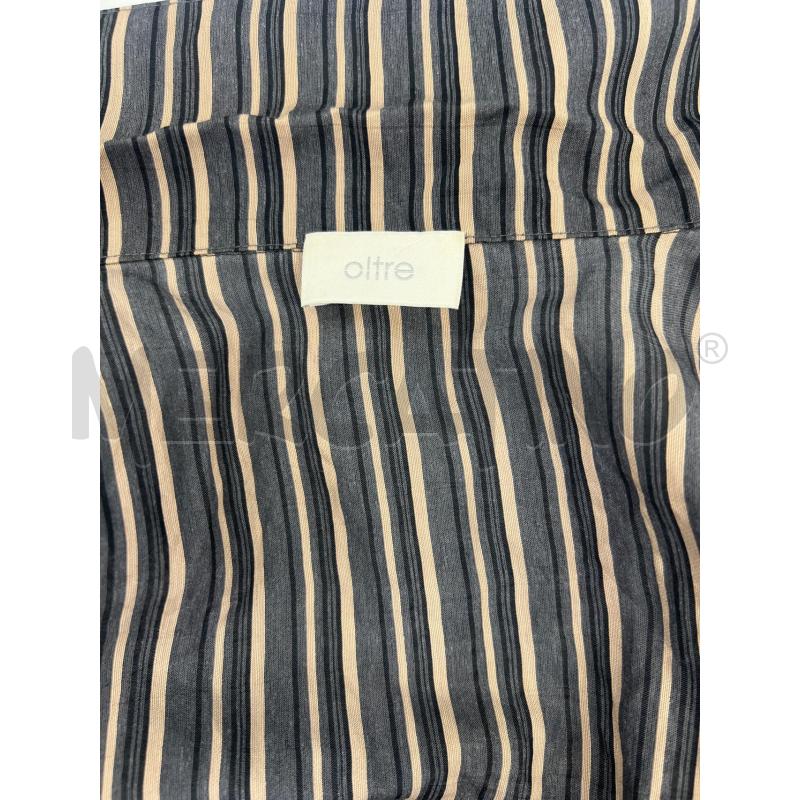 GIACCA DONNA OLTRE RIGHE VERTICALI GRIGIO BEIGE 2 TASCHE | Mercatino dell'Usato Teramo 3