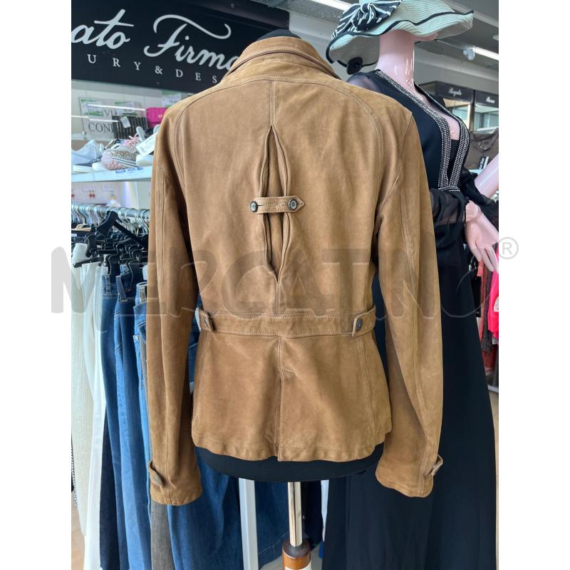 GIACCA DONNA SANTA CROCE MADE IN ITALY MARRONE SCAMOSCIATO IN PELLE AGN | Mercatino dell'Usato Teramo 2