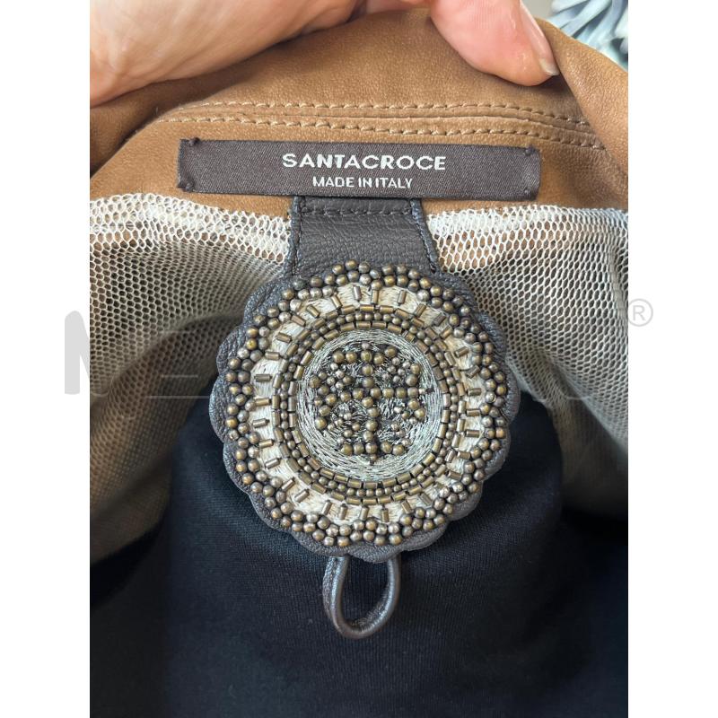 GIACCA DONNA SANTA CROCE MADE IN ITALY MARRONE SCAMOSCIATO IN PELLE AGN | Mercatino dell'Usato Teramo 3