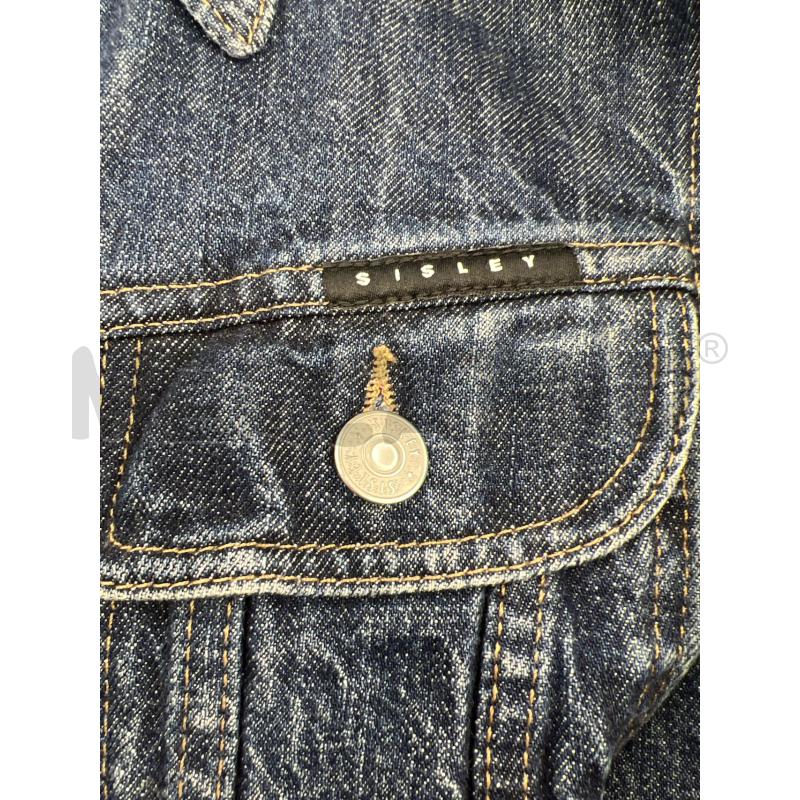 GIACCA DONNA SISLEY BLU JEANS SCRITTA TASCHINO | Mercatino dell'Usato Teramo 3