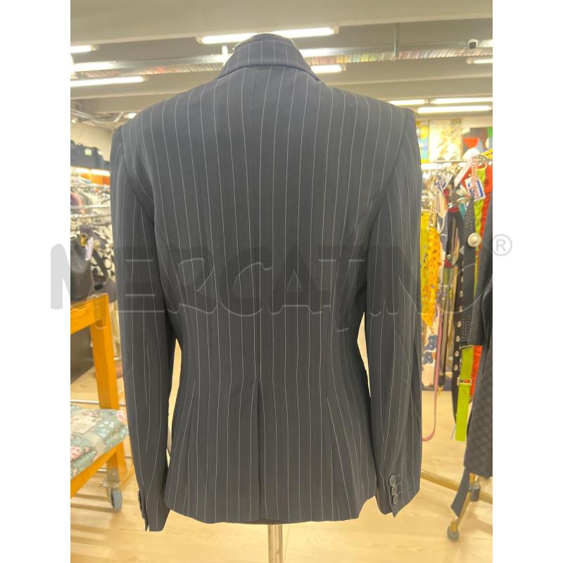 GIACCA DONNA SPORTMAX BLU NOTTE RIGHE VERTICALI BIANCHE TRATTEGGIATE | Mercatino dell'Usato Teramo 2