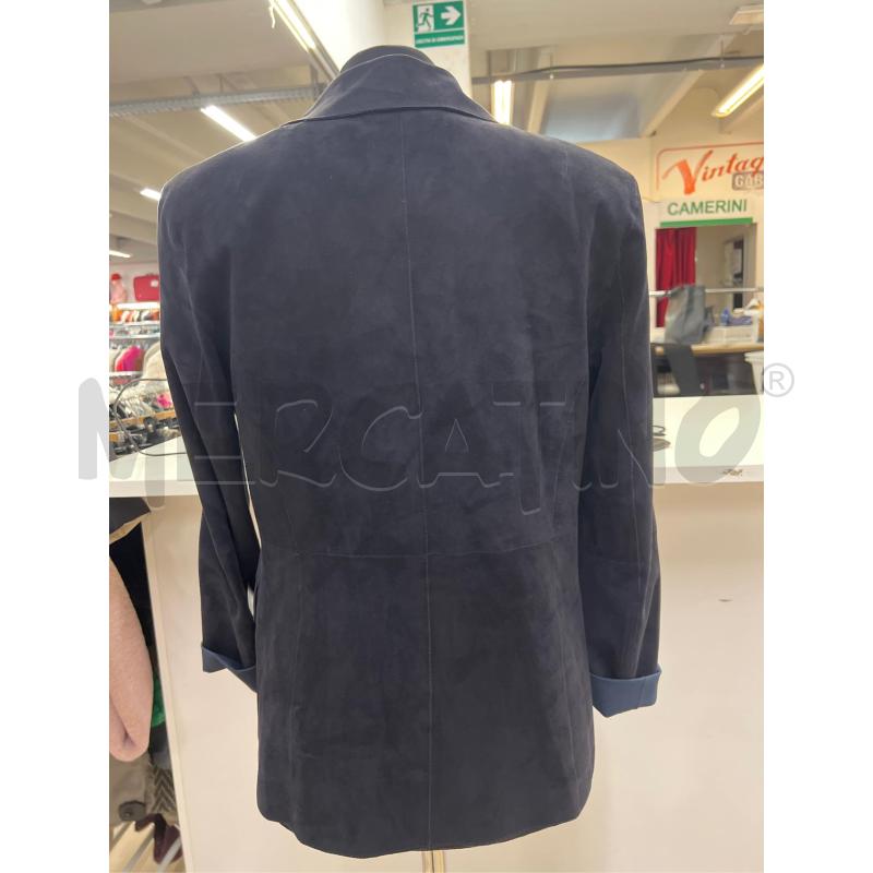GIACCA DONNA THE JACKIE LEATHER BLU SCAMOSCIATO  | Mercatino dell'Usato Teramo 2