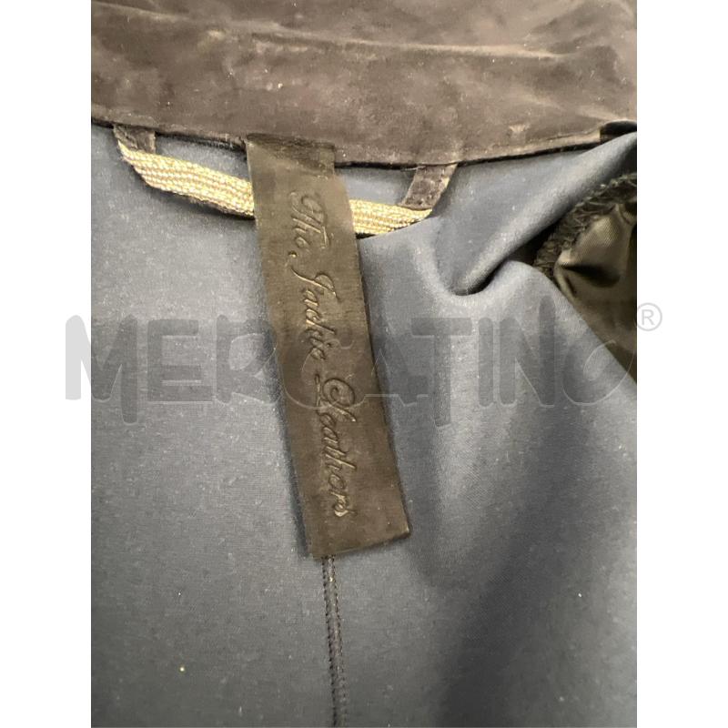 GIACCA DONNA THE JACKIE LEATHER BLU SCAMOSCIATO  | Mercatino dell'Usato Teramo 3