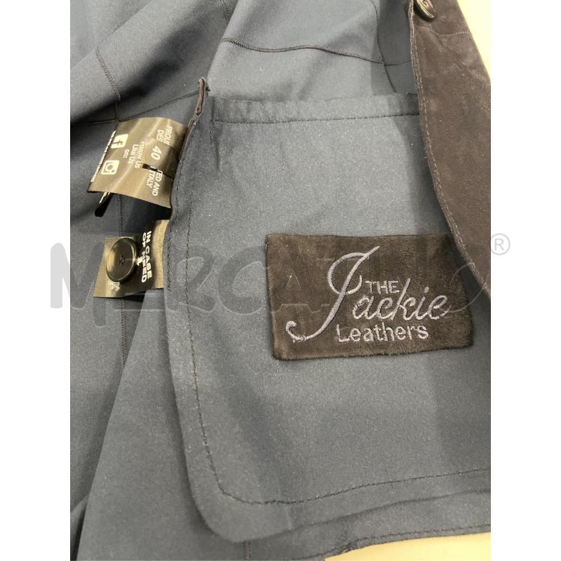 GIACCA DONNA THE JACKIE LEATHER BLU SCAMOSCIATO  | Mercatino dell'Usato Teramo 4