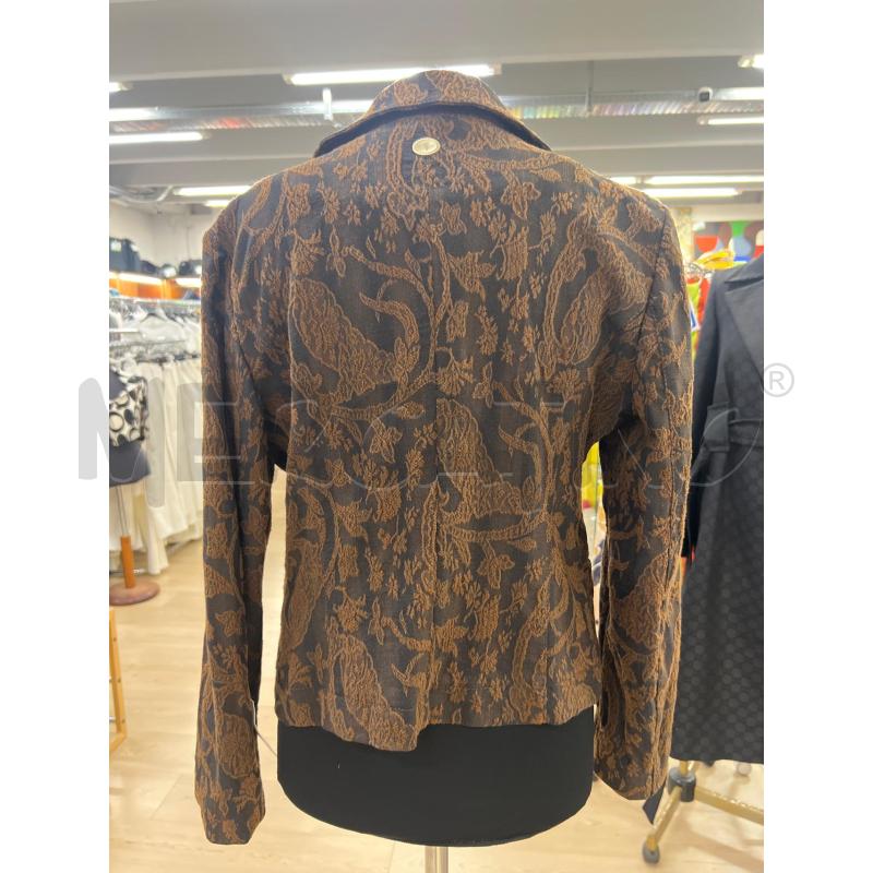 GIACCA DONNA TRUSSARDI JEANS MARRONE SCURO RICAMI FIORI COL CAMMELLO | Mercatino dell'Usato Teramo 2