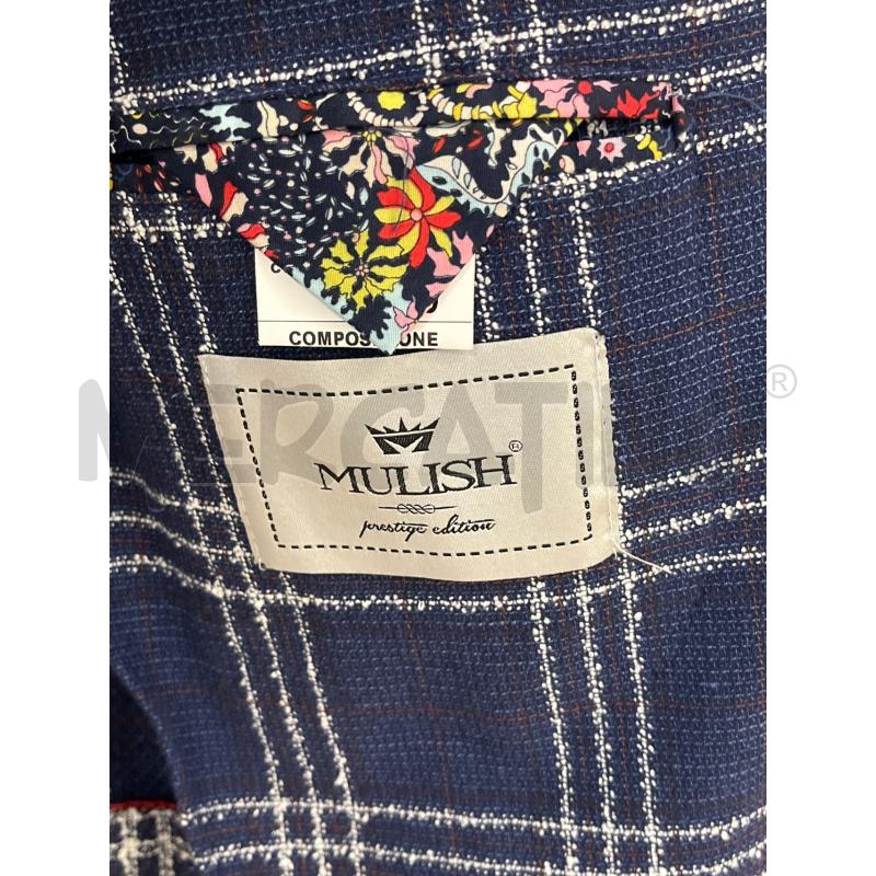 GIACCA UOMO MULISH BLU QUADRI BORDI BIANCHI  | Mercatino dell'Usato Teramo 4