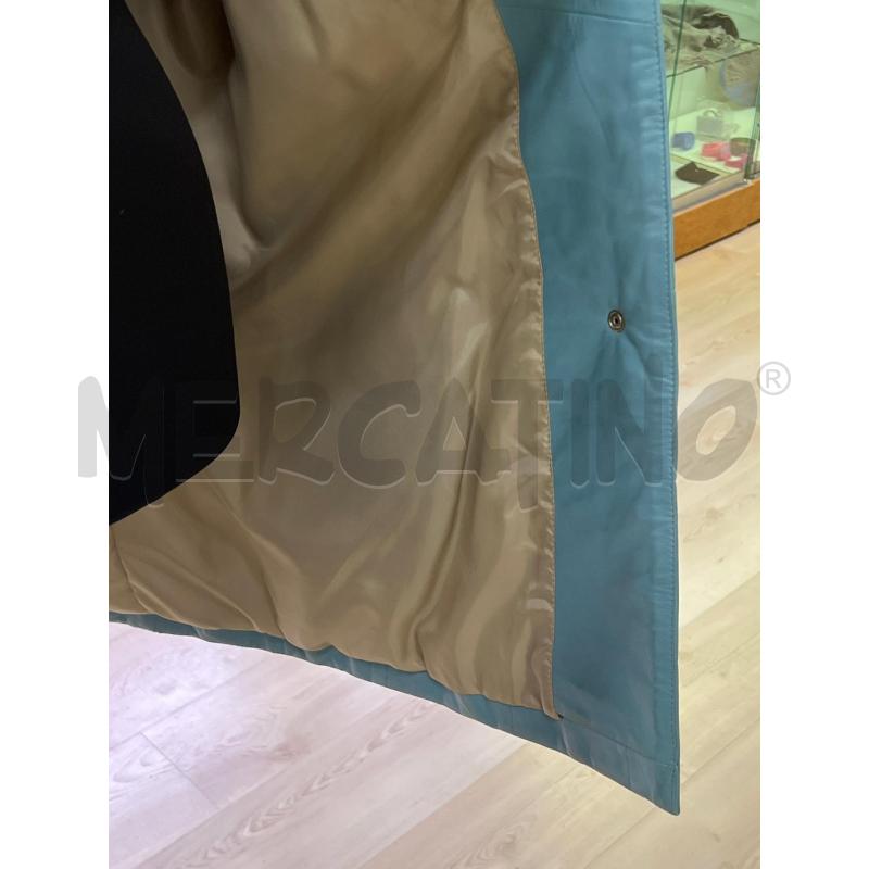 GIACCONE DONNA GREEN HILLS CELESTE VERA PELLE IMBOTTITO TRAPUNTATO | Mercatino dell'Usato Teramo 3