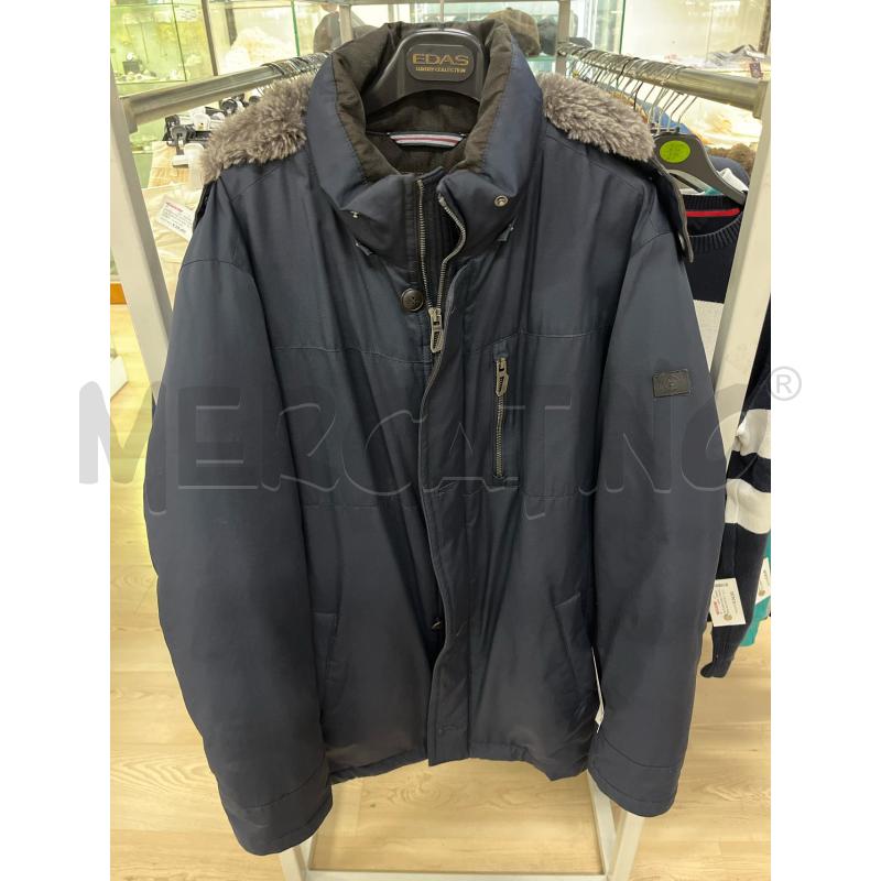 GIACCONE UOMO BUGATTI BLU NOTTE CAPPUCCIO MARRONE  INTERNO  | Mercatino dell'Usato Teramo 1