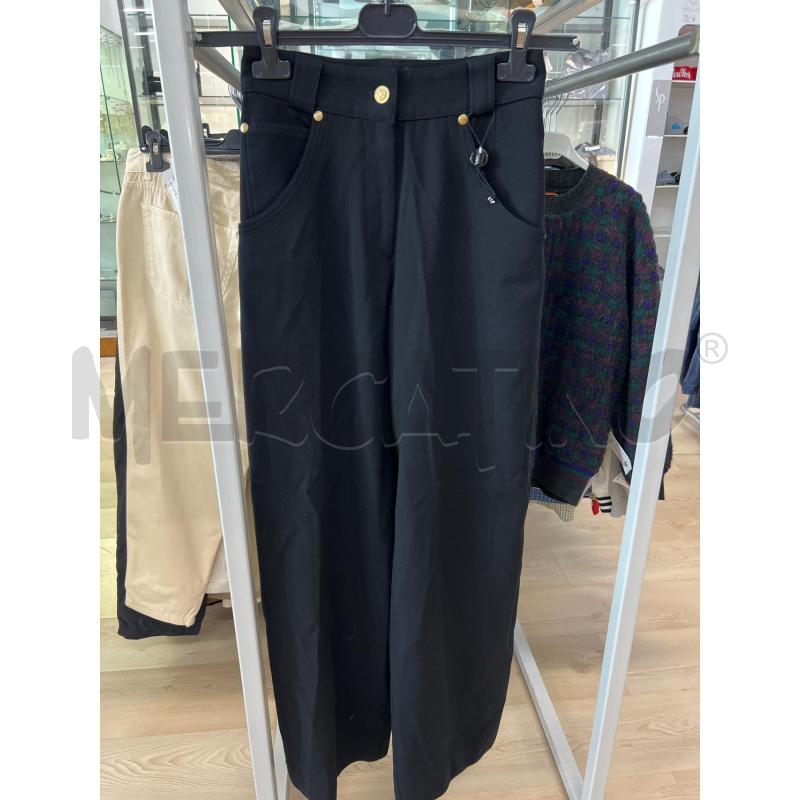 GIANNI VERSACE PANTALONE DONNA NERO A PALAZZO 100 LANA VINTAGE ATELIE MADE IN ITALY - COUTURE | Mercatino dell'Usato Teramo 1