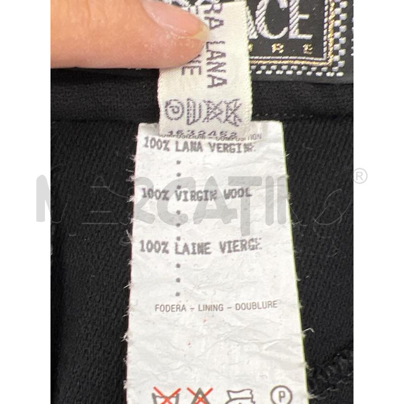 GIANNI VERSACE PANTALONE DONNA NERO A PALAZZO 100 LANA VINTAGE ATELIE MADE IN ITALY - COUTURE | Mercatino dell'Usato Teramo 5