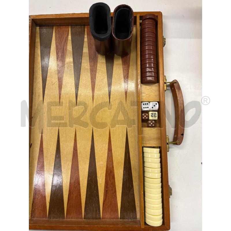 GIOCO DA TAVOLO BACKGAMMON IN LEGNO VALIGETTA | Mercatino dell'Usato Teramo 2