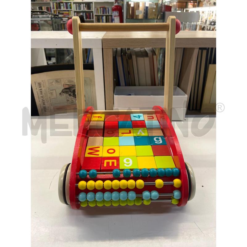 GIOCO IN LEGNO CARRELLINO JANOD CON CUBI | Mercatino dell'Usato Teramo 1