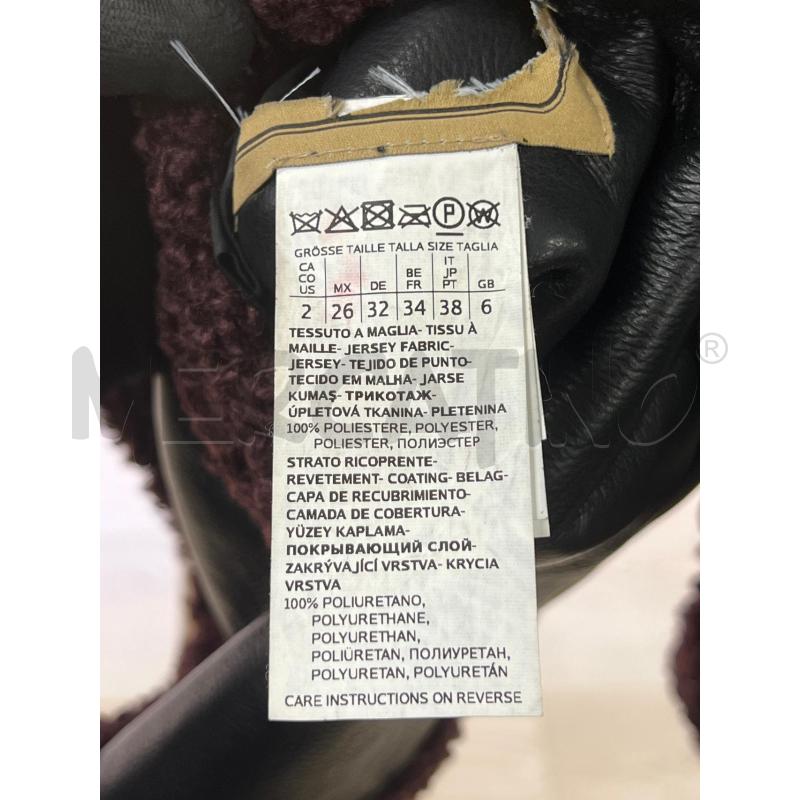 GIUBBOTTO DONNA NERO TEDDY BORDEAUX 4 BOTTONI  | Mercatino dell'Usato Teramo 4