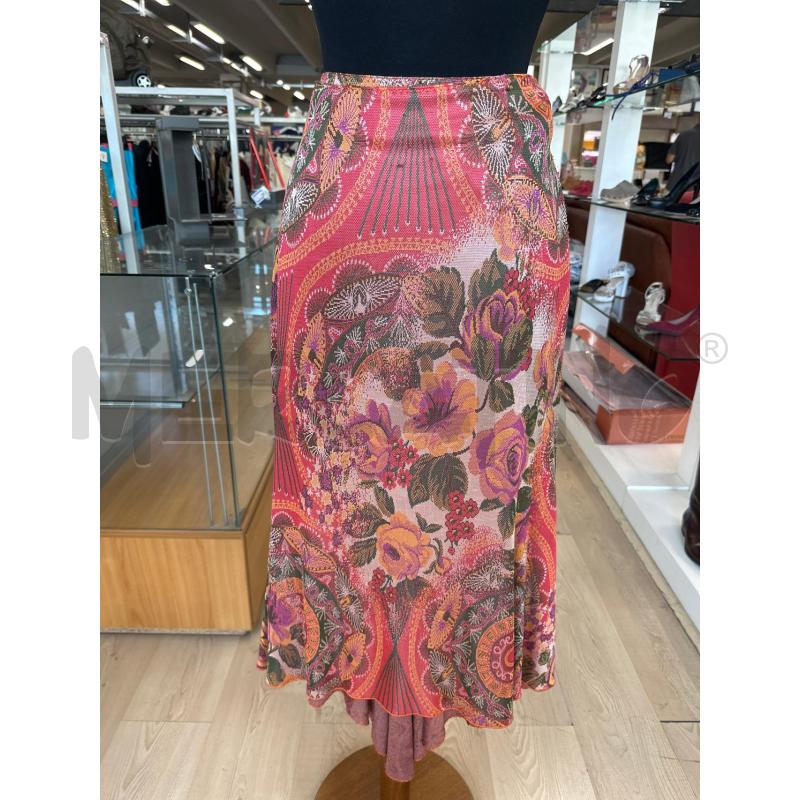 GONNA CLASS ROBERTO CAVALLI FANTASIA ARANCIONE ROSSO FIORI | Mercatino dell'Usato Teramo 1