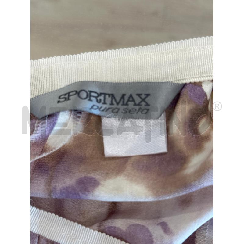 GONNA SPORTMAX LILLA MARRONE FIORI BIANCHI | Mercatino dell'Usato Teramo 3