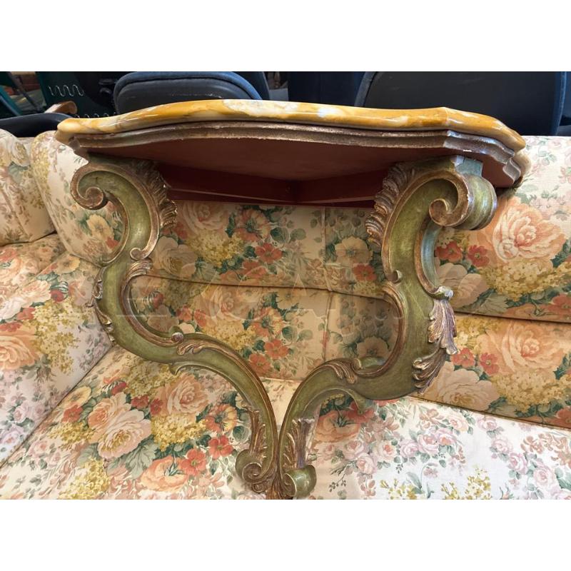 INGRESSO CONSOLLE STILE VENEZIANO IN LEGNO PIANO IN MARMO | Mercatino dell'Usato Teramo 2
