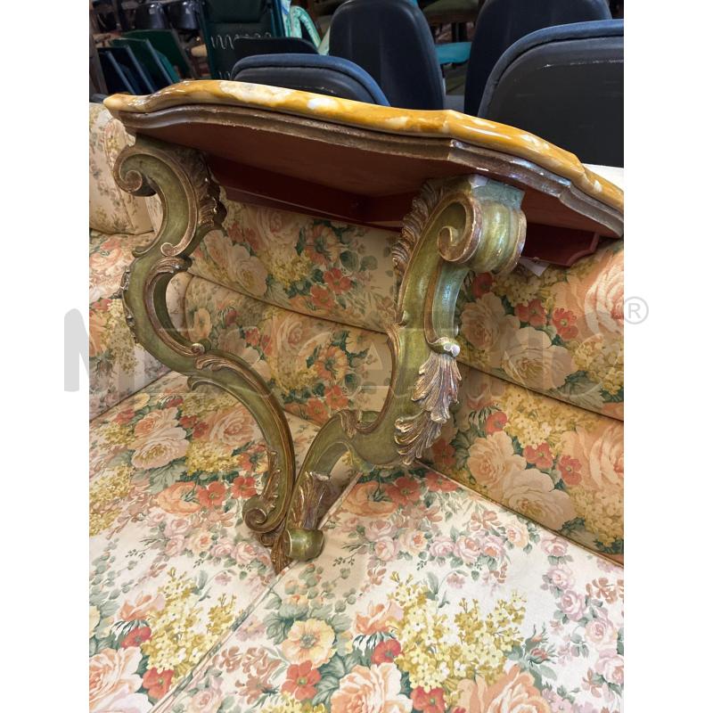 INGRESSO CONSOLLE STILE VENEZIANO IN LEGNO PIANO IN MARMO | Mercatino dell'Usato Teramo 4