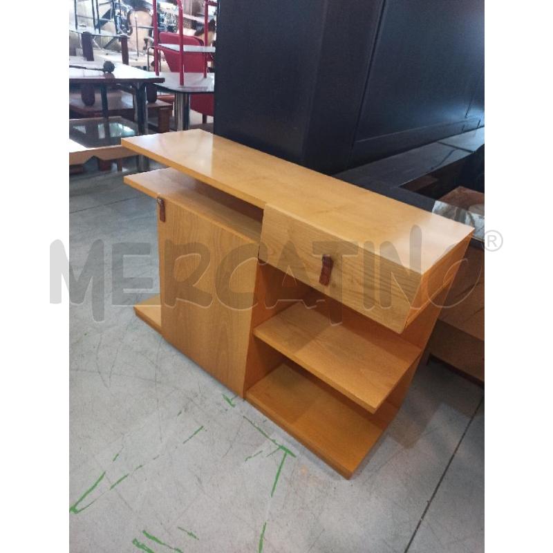 INGRESSO MOBILETTO IN LEGNO DESIGN ANNI 80 1 CASSETTINO | Mercatino dell'Usato Teramo 1