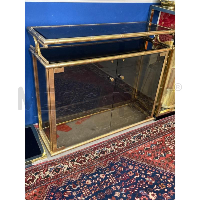 INGRESSO VINTAGE OTTONE BAMBU VETRO FUME 2SPORTELLI | Mercatino dell'Usato Teramo 1