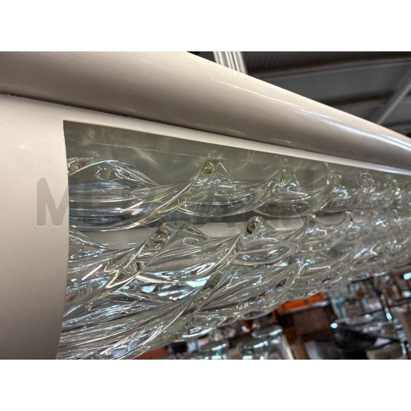 LAMPADARIO ANNI 50 IN TUBI VETRO TORCIGLIONI METALLO BIANCO | Mercatino dell'Usato Teramo 5