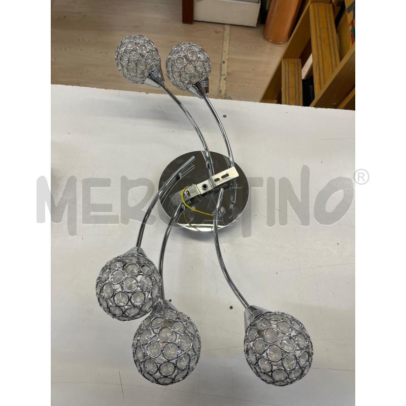 LAMPADARIO APPLIQUE 5 LUCI METALLO DESIGN | Mercatino dell'Usato Teramo 1