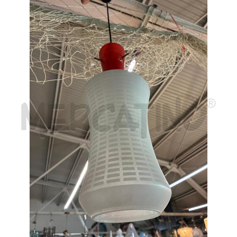 LAMPADARIO AURELIANO TOSO MURANO VETRO BIANCO 1LUCE | Mercatino dell'Usato Teramo 3