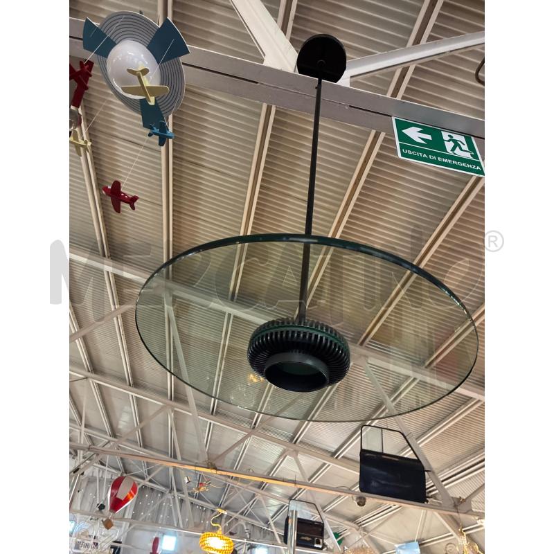 LAMPADARIO AUREOLA DI CINI&NILS NERO E VETRO TRASPARENTE | Mercatino dell'Usato Teramo 1