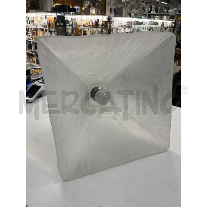 LAMPADARIO A SOSPENSIONE VETRO BIANCO FORMA PIRAMIDALE | Mercatino dell'Usato Teramo 3