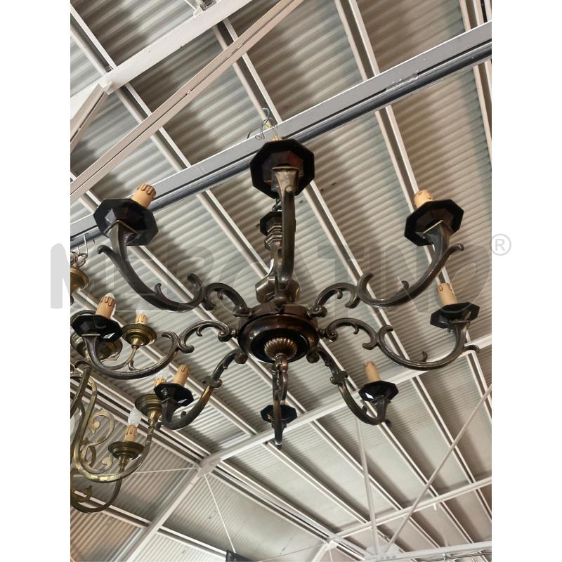 LAMPADARIO BRACCIA OTTONE 8 LUCI  | Mercatino dell'Usato Teramo 1