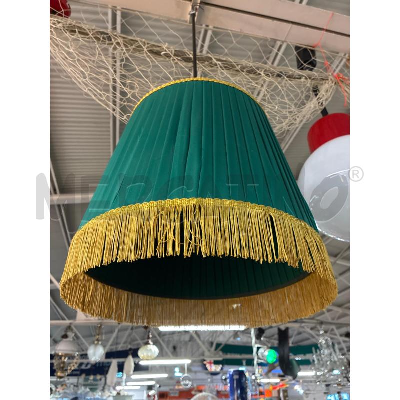 LAMPADARIO CAPPELLO STOFFA COLORATA 1 LUCE STELO LUNGO | Mercatino dell'Usato Teramo 2