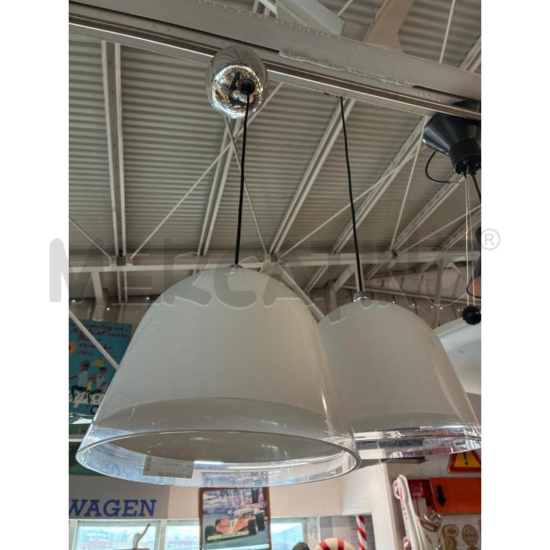 LAMPADARIO GUZZINI KUALA A CAMPANA BIANCO STRASPARENTE 1 LUCE | Mercatino dell'Usato Teramo 1