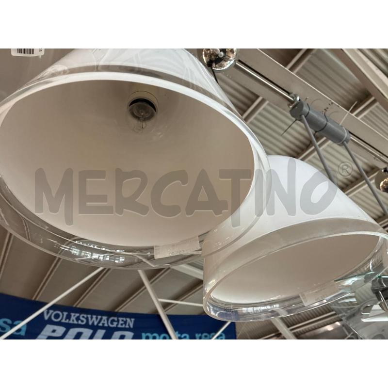 LAMPADARIO GUZZINI KUALA A CAMPANA BIANCO STRASPARENTE 1 LUCE | Mercatino dell'Usato Teramo 2