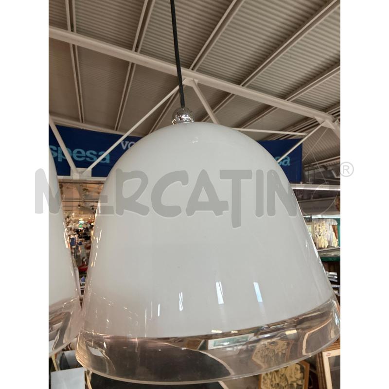 LAMPADARIO GUZZINI KUALA A CAMPANA BIANCO STRASPARENTE 1 LUCE | Mercatino dell'Usato Teramo 3