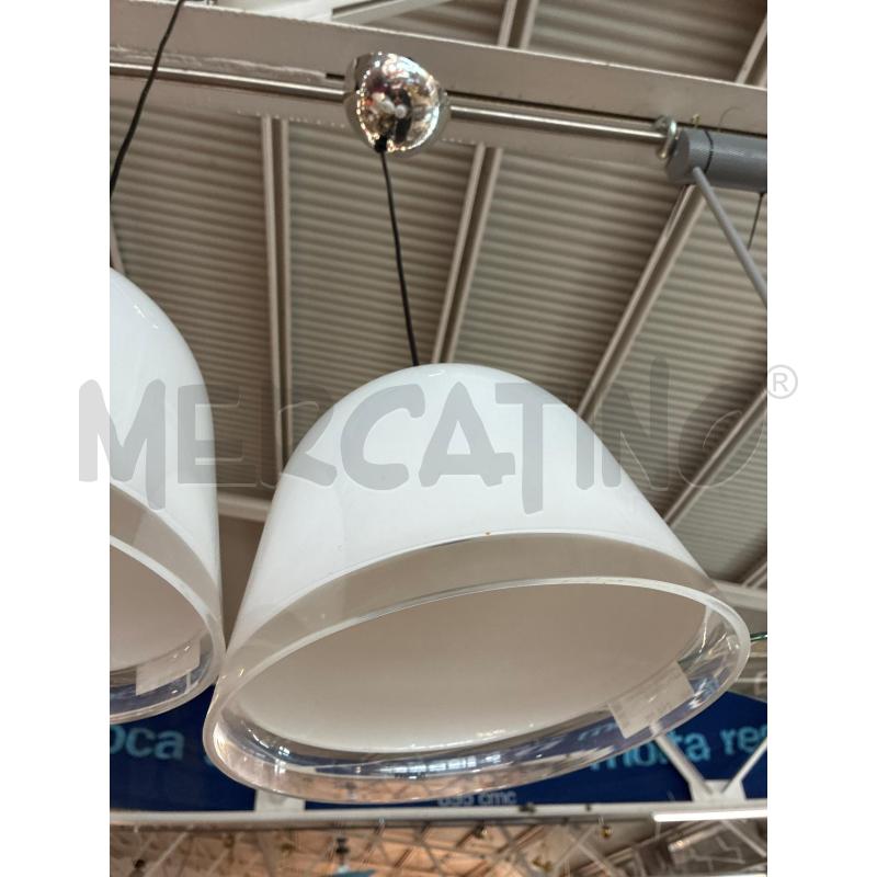 LAMPADARIO GUZZINI KUALA A CAMPANA BIANCO STRASPARENTE 1 LUCE | Mercatino dell'Usato Teramo 4
