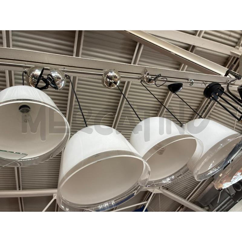 LAMPADARIO IGUZZINI CAMPANA PLASTICA BIANCA BORDO TRASPARENTE | Mercatino dell'Usato Teramo 3