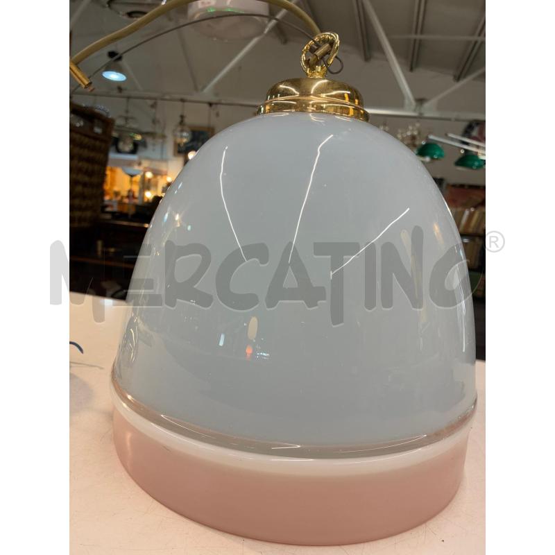 LAMPADARIO MODERNARIATO VETRO VIANCO ROSA SATINATO 1 LUCE | Mercatino dell'Usato Teramo 2