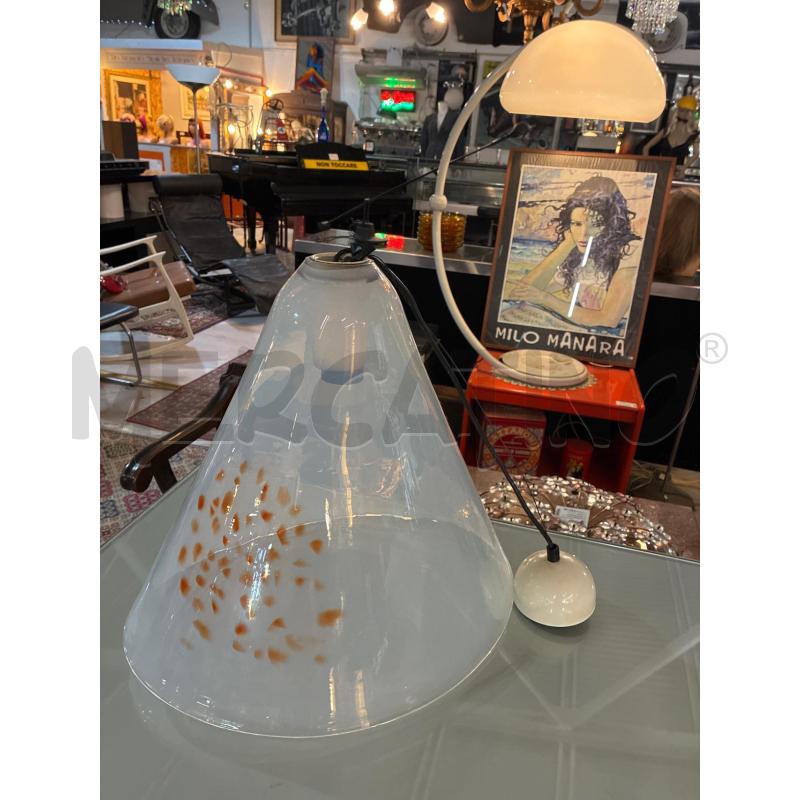 LAMPADARIO MURANO A CAMPANA VETRO PIGMENTI ARANCIO | Mercatino dell'Usato Teramo 1