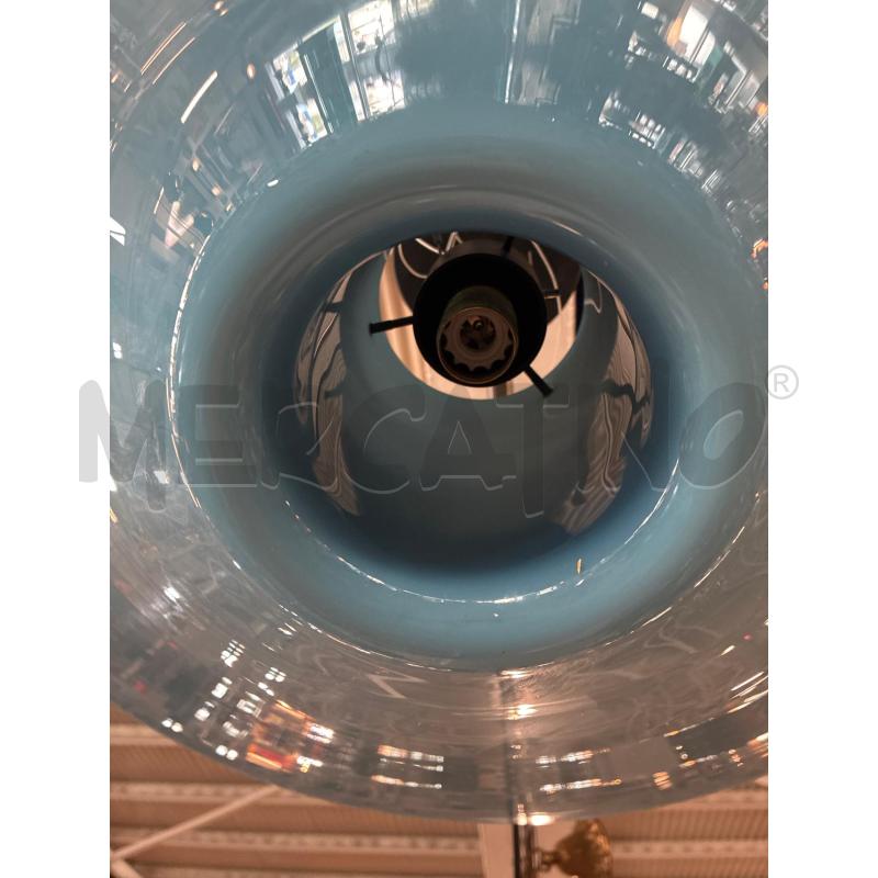 LAMPADARIO PLAFONIERA VETRO MURANESE TONI AZZURRI TONDA - PROB CARLO NASON - FORO CENTRALE | Mercatino dell'Usato Teramo 4
