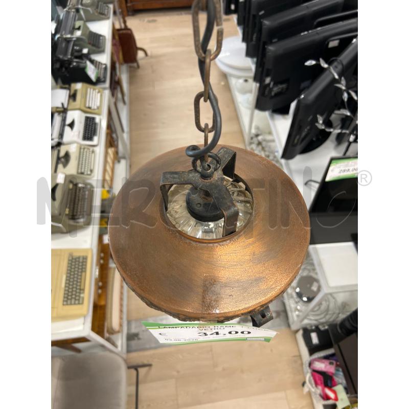 LAMPADARIO RAME 1 LUCE VETRO | Mercatino dell'Usato Teramo 2