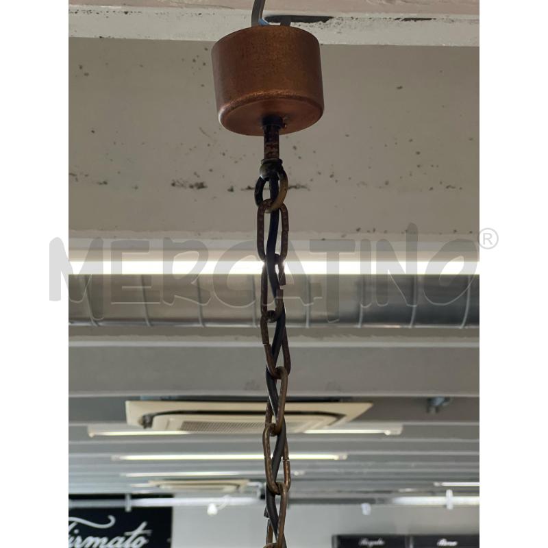 LAMPADARIO RAME 1 LUCE VETRO | Mercatino dell'Usato Teramo 3
