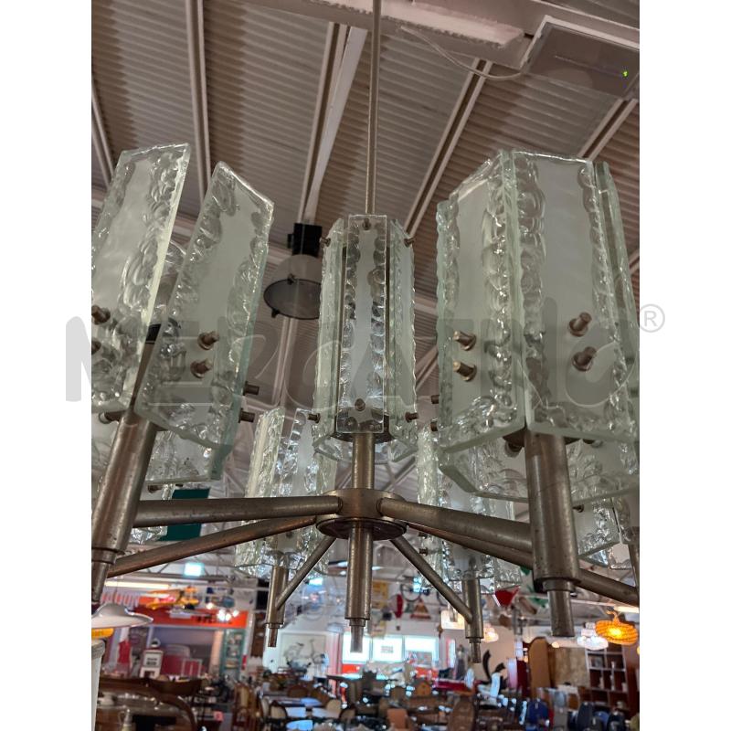 LAMPADARIO SPACE AGE IN VETRO STRUTTURATO 6 LUCI BRACCIA | Mercatino dell'Usato Teramo 2